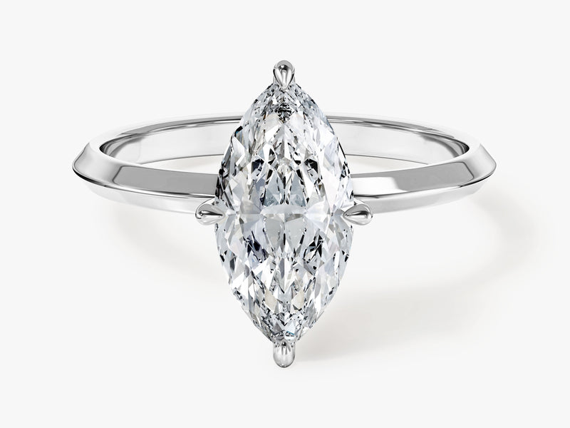 Knife Edge Marquise Moissanite Engagement Ring (1.50 CT)