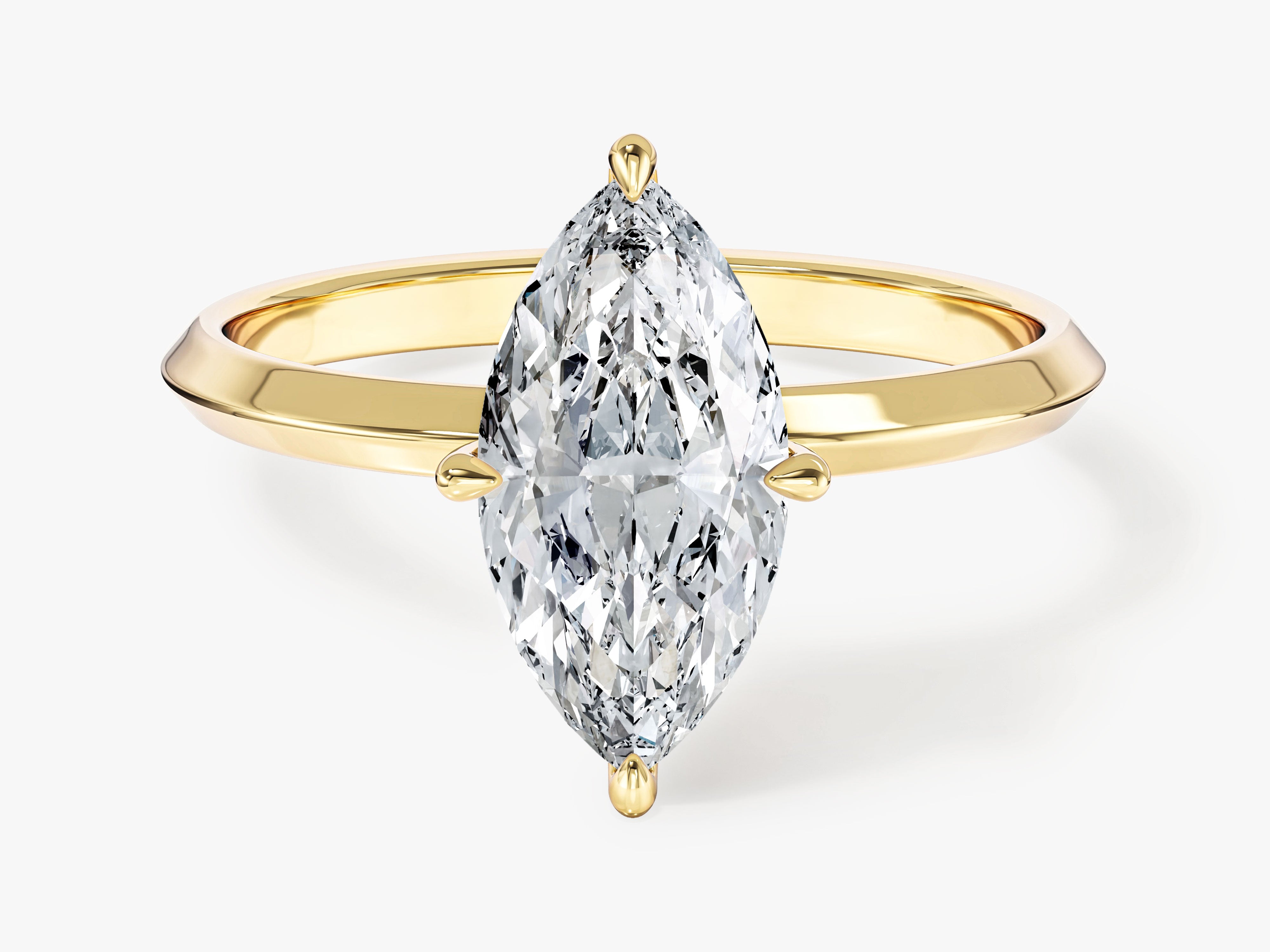 Knife Edge Marquise Lab Grown Diamond Engagement Ring (1.50 CT)