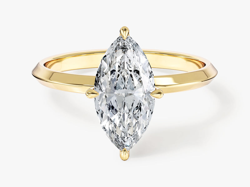 Knife Edge Marquise Lab Grown Diamond Engagement Ring (1.50 CT)