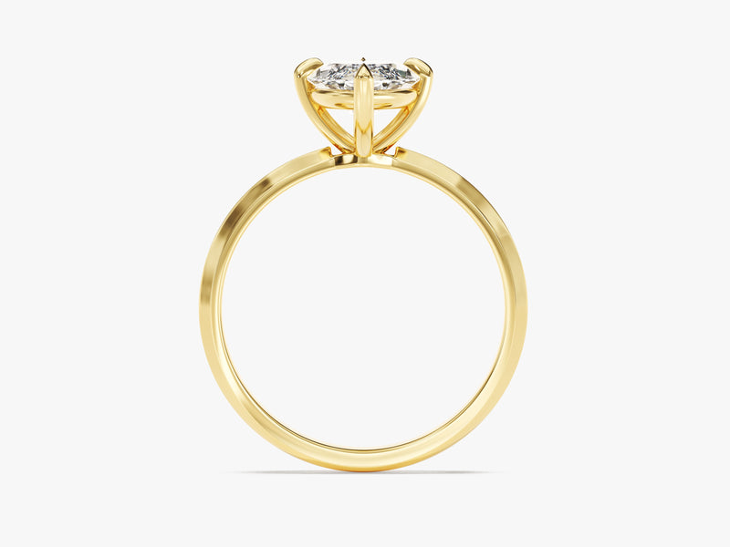 Knife Edge Marquise Lab Grown Diamond Engagement Ring (2.00 CT)