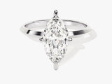 Knife Edge Marquise Lab Grown Diamond Engagement Ring (2.00 CT)