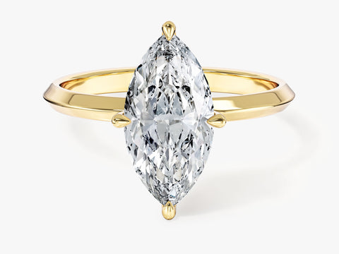 Knife Edge Marquise Moissanite Engagement Ring (2.00 CT)