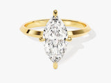 Knife Edge Marquise Lab Grown Diamond Engagement Ring (2.00 CT)