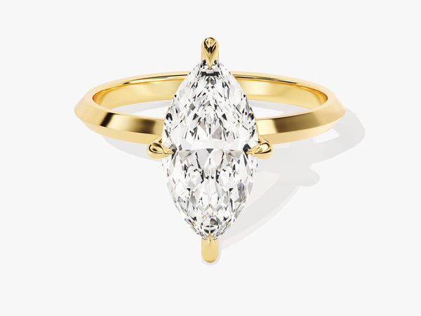 Knife Edge Marquise Diamond Engagement Ring (2.00 CT)