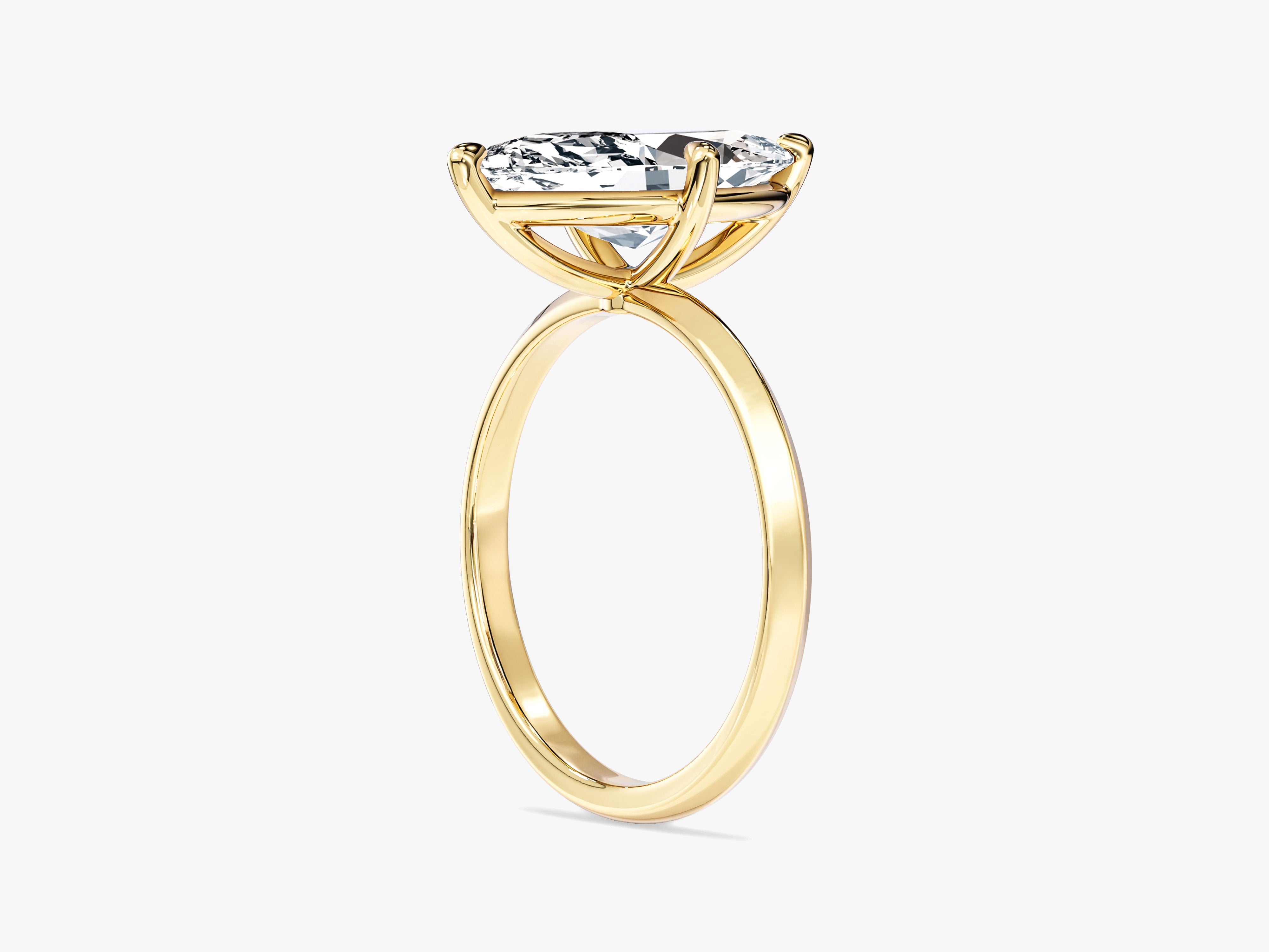 Knife Edge Marquise Lab Grown Diamond Engagement Ring (3.00 CT)