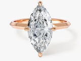 Knife Edge Marquise Lab Grown Diamond Engagement Ring (3.00 CT)