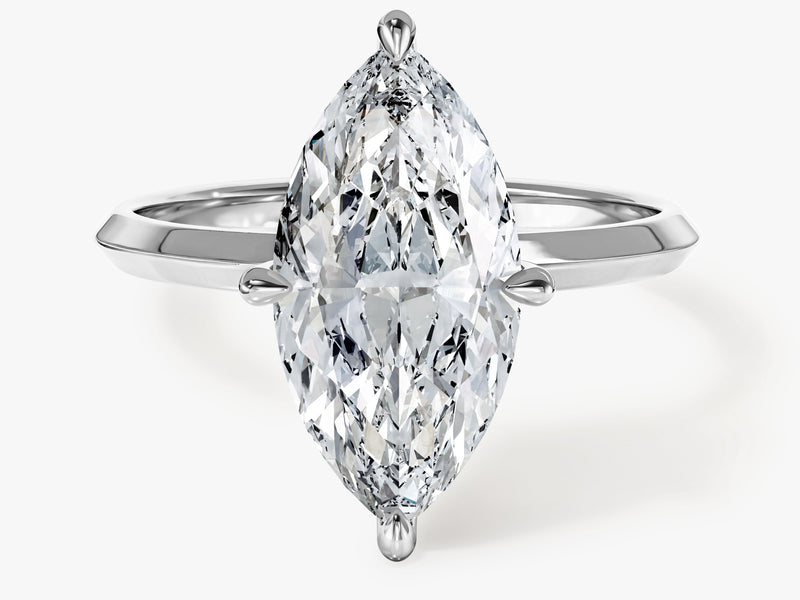 Knife Edge Marquise Moissanite Engagement Ring (3.00 CT)