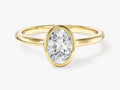 Bezel Oval Lab Grown Diamond Engagement Ring (1.00 CT)