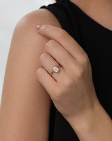 Bezel Oval Lab Grown Diamond Engagement Ring (1.50 CT)