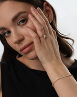 Bezel Oval Lab Grown Diamond Engagement Ring (1.50 CT)