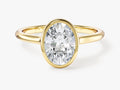 Bezel Oval Moissanite Engagement Ring (2.00 CT)