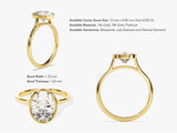 Gold oval diamond engagement ring jewelry