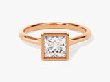 Bezel Princess Diamond Engagement Ring (1.00 CT)