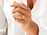 Bezel Princess Moissanite Engagement Ring (1.00 CT)