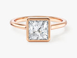 Bezel Princess Lab Grown Diamond Engagement Ring (1.50 CT)