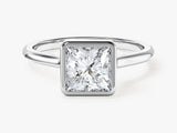 Bezel Princess Lab Grown Diamond Engagement Ring (1.50 CT)