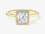 Bezel Princess Lab Grown Diamond Engagement Ring (1.50 CT)