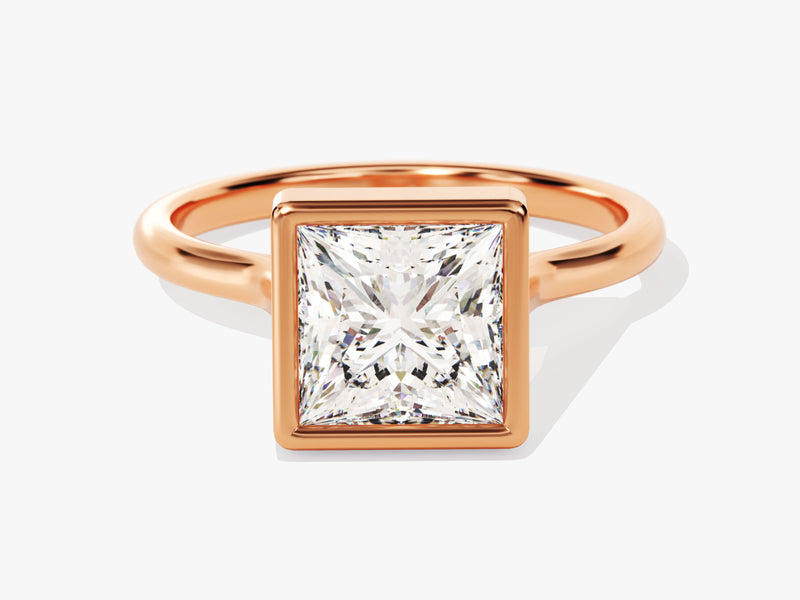 Bezel Princess Lab Grown Diamond Engagement Ring (2.00 CT)