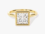 Bezel Princess Lab Grown Diamond Engagement Ring (2.00 CT)