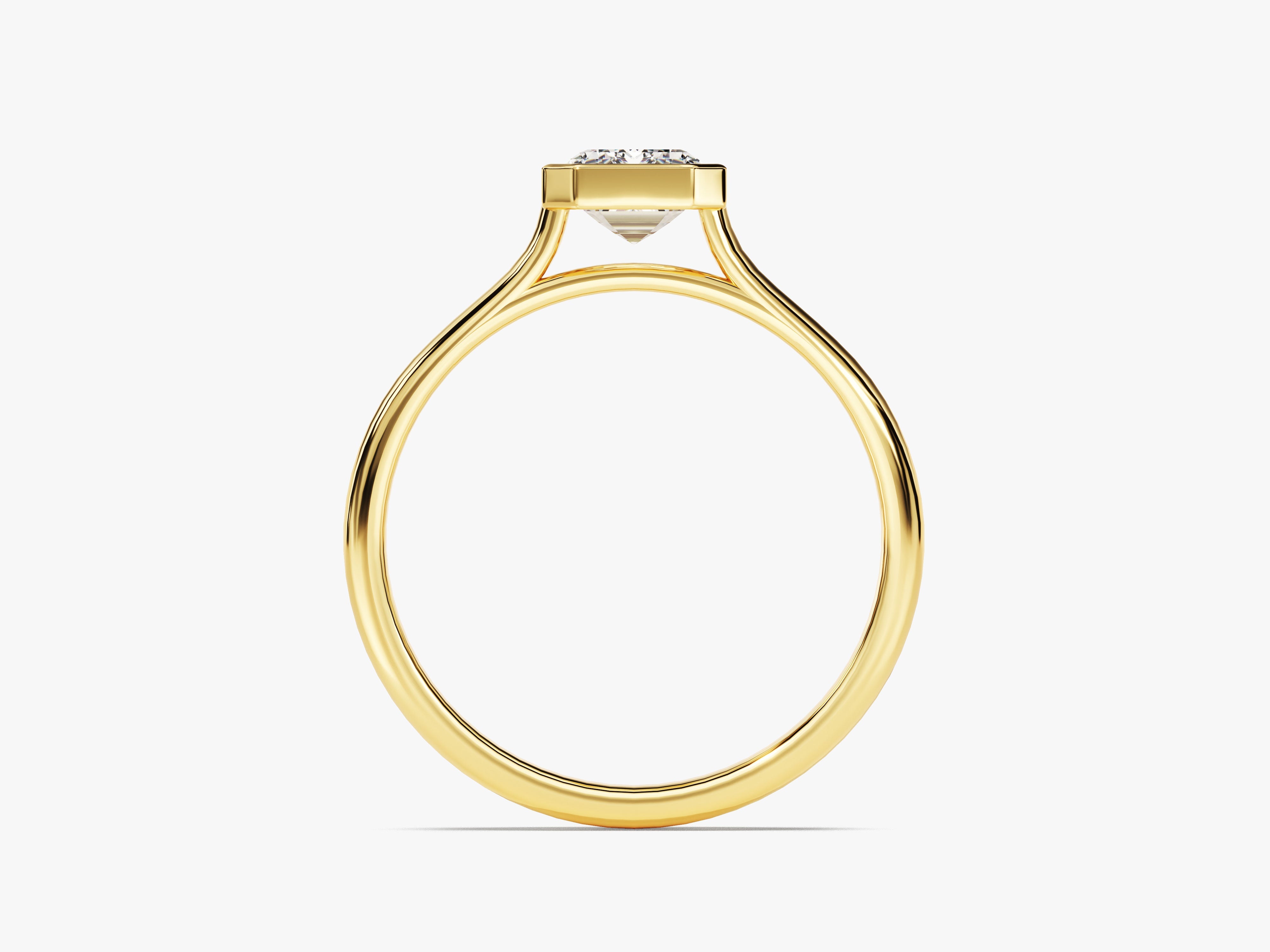 Gold bezel set diamond ring for jewelry firm