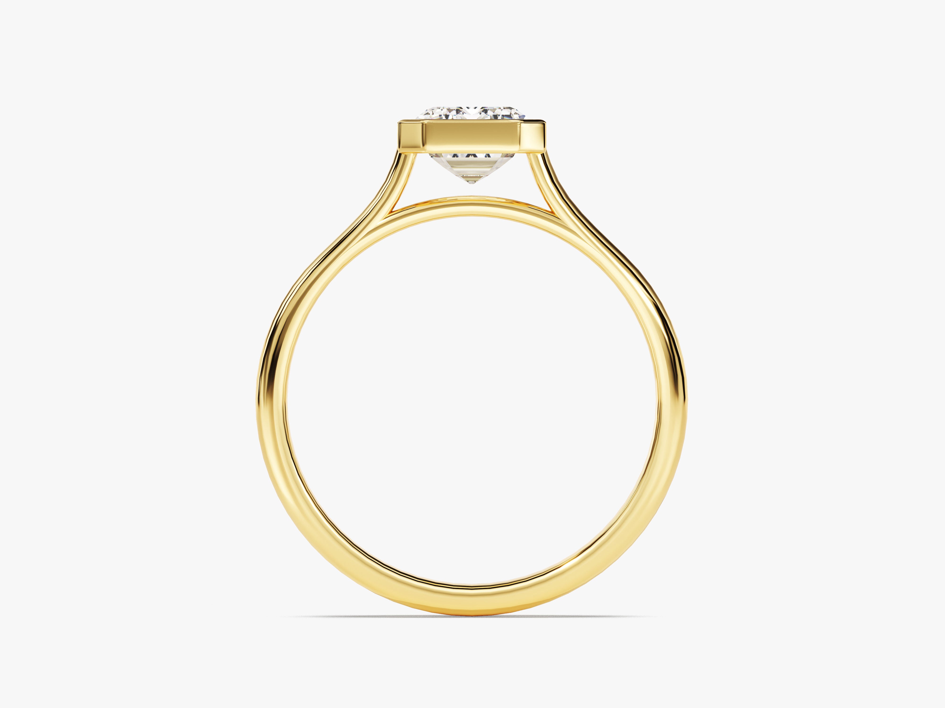 Gold ring with a diamond solitaire, jewelry, engagement ring