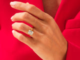 Bezel Emerald Moissanite Engagement Ring (3.00 CT)