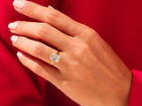 Bezel Emerald Moissanite Engagement Ring (3.00 CT)