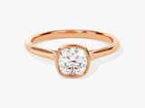 Bezel Cushion Diamond Engagement Ring (1.00 CT)