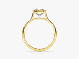 Bezel Cushion Moissanite Engagement Ring (1.50 CT)