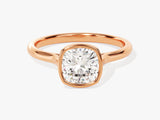 Bezel Cushion Diamond Engagement Ring (1.50 CT)