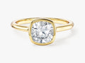 Bezel Cushion Moissanite Engagement Ring (1.50 CT)