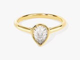 Bezel Pear Diamond Engagement Ring (1.00 CT)