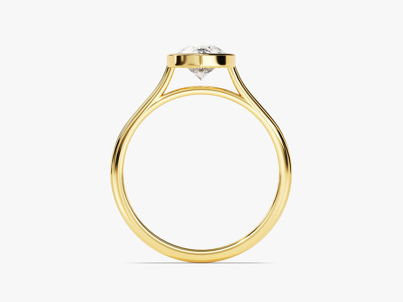 Bezel Pear Moissanite Engagement Ring (1.50 CT)