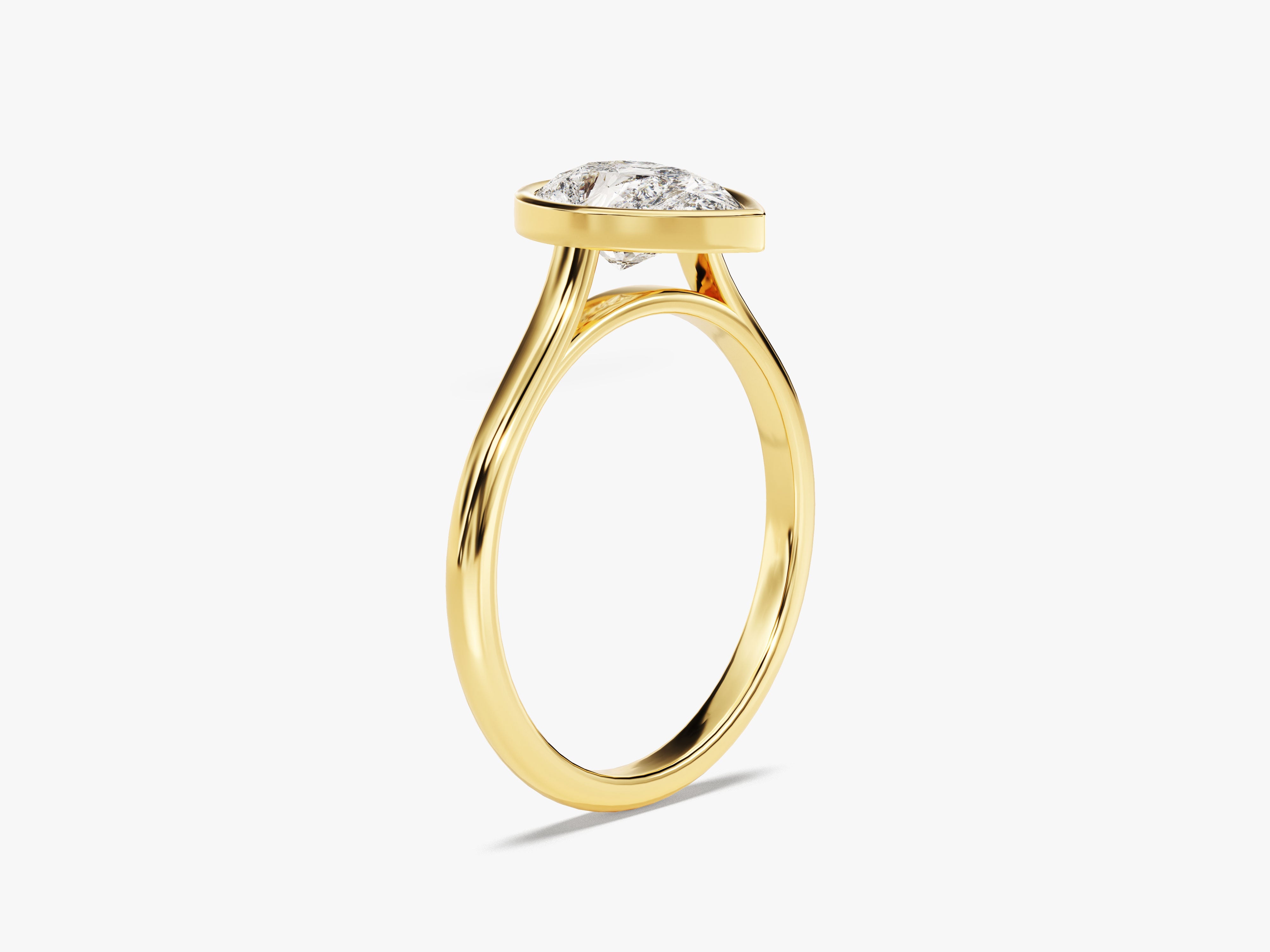 Gold ring with a diamond solitaire, jewelry, engagement ring