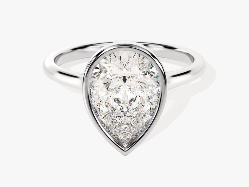 Pear-shaped diamond engagement ring, fine jewelry, luxury gemstone