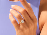 Bezel Pear Moissanite Engagement Ring (3.00 CT)