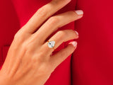 Bezel Pear Moissanite Engagement Ring (3.00 CT)