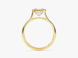Bezel Asscher Moissanite Engagement Ring (1.50 CT)
