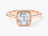 Bezel Asscher Lab Grown Diamond Engagement Ring (1.50 CT)