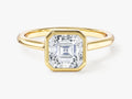 Bezel Asscher Moissanite Engagement Ring (1.50 CT)