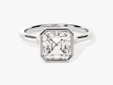 Bezel Asscher Lab Grown Diamond Engagement Ring (2.00 CT)