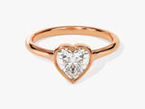 Bezel Heart Lab Grown Diamond Engagement Ring (1.00 CT)