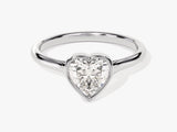 Bezel Heart Lab Grown Diamond Engagement Ring (1.00 CT)