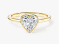 Bezel Heart Moissanite Engagement Ring (1.00 CT)