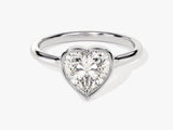 Bezel Heart Diamond Engagement Ring (1.50 CT)