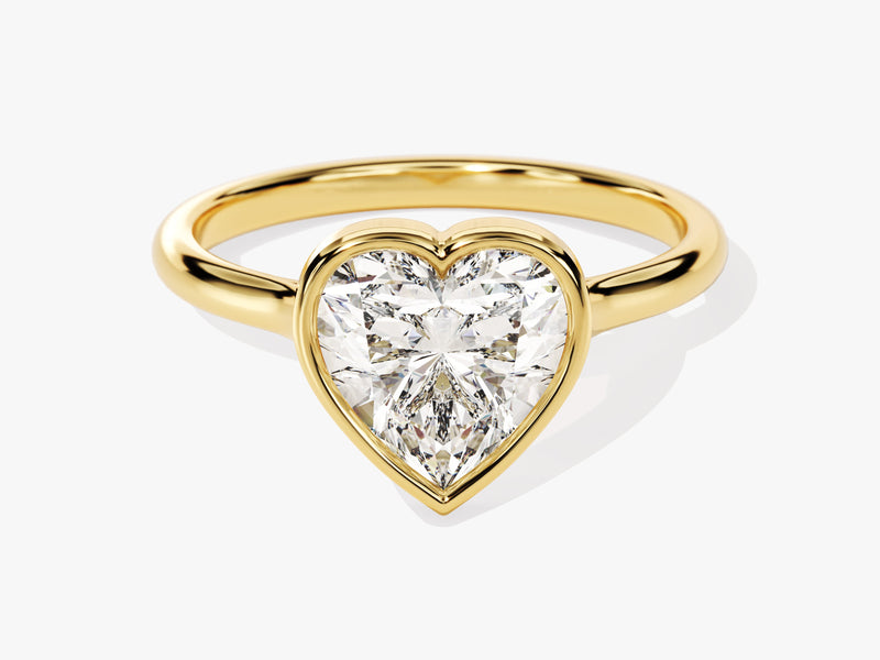 Bezel Heart Diamond Engagement Ring (2.00 CT)