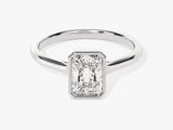 Bezel Radiant Diamond Engagement Ring (1.00 CT)