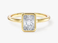 Bezel Radiant Moissanite Engagement Ring (1.00 CT)