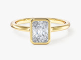 Bezel Radiant Lab Grown Diamond Engagement Ring (1.00 CT)