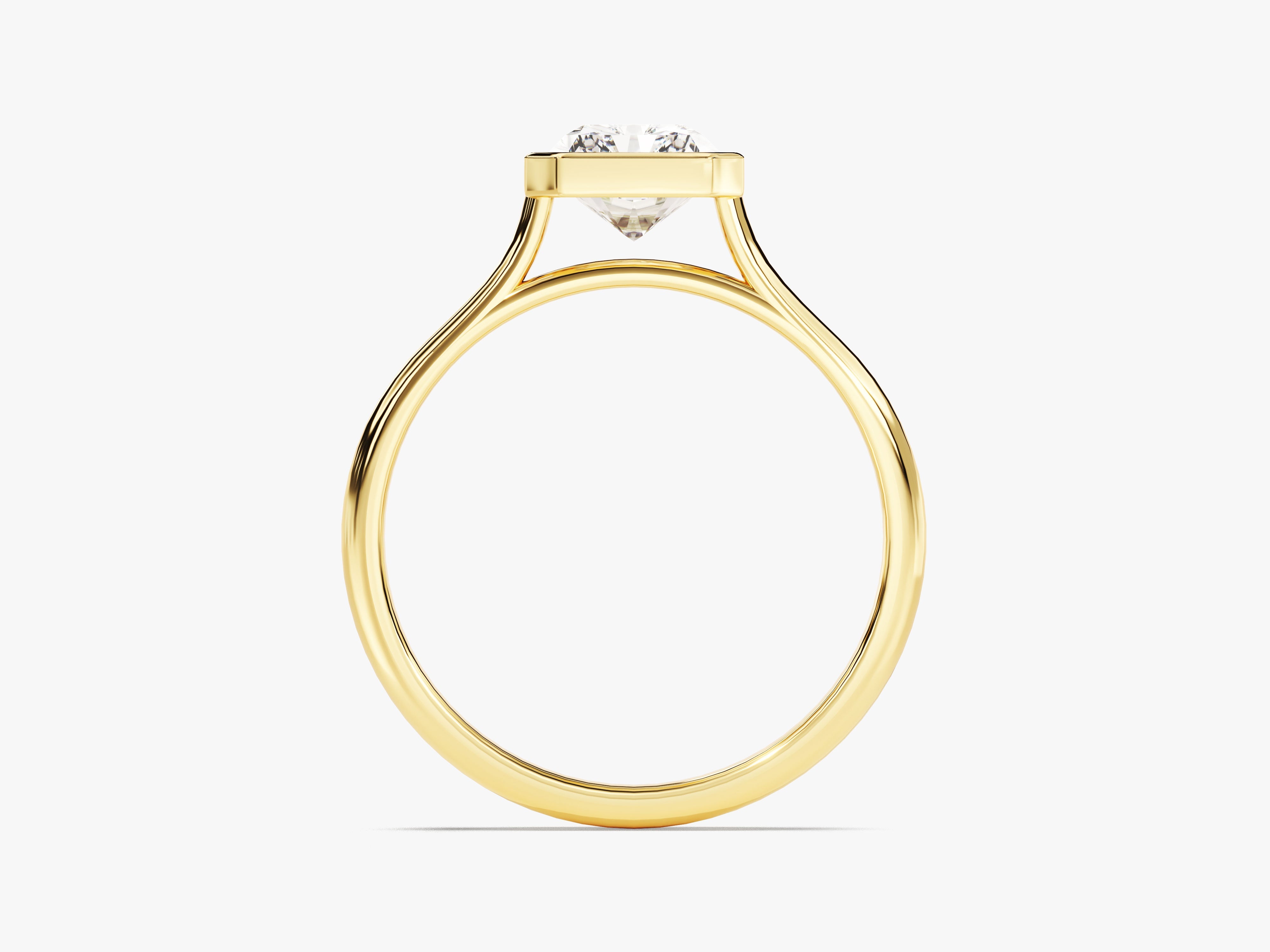 Bezel Radiant Diamond Engagement Ring (1.50 CT)